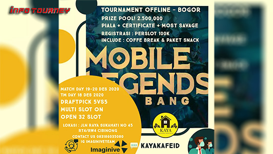 turnamen ml mlbb mole mobile legends desember 2020 kaya cafe id bogor logo