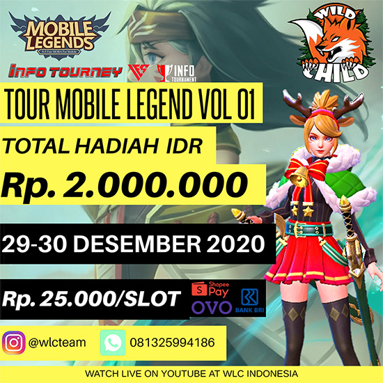 turnamen ml mlbb mole mobile legends desember 2020 wild child season 1 poster