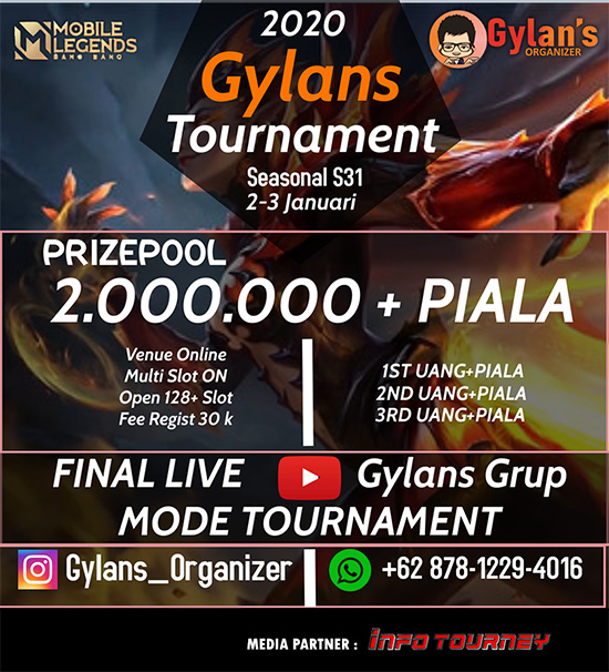 turnamen ml mlbb mole mobile legends januari 2021 gylans season 31 poster