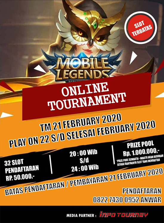 turnamen ml mlbb mole mobile legends februari 2020 tutupan cup poster