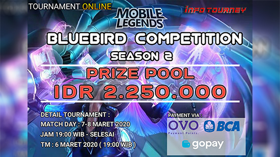 turnamen ml mlbb mole mobile legends maret 2020 blue bird competition season 2 logo