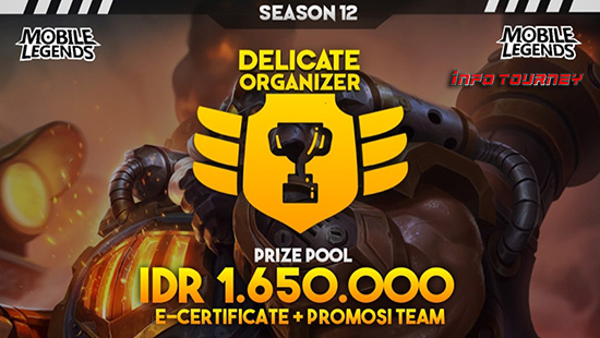 turnamen ml mlbb mole mobile legends maret 2020 delicate organizer season 12 logo