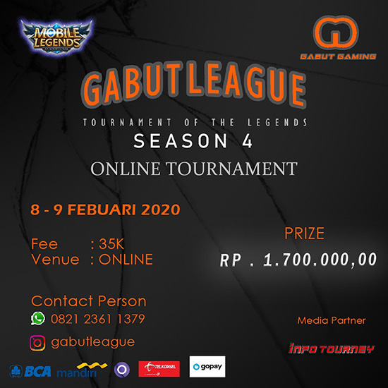 turnamen ml mlbb mole mobile legends februari 2020 gabut league season 4 poster