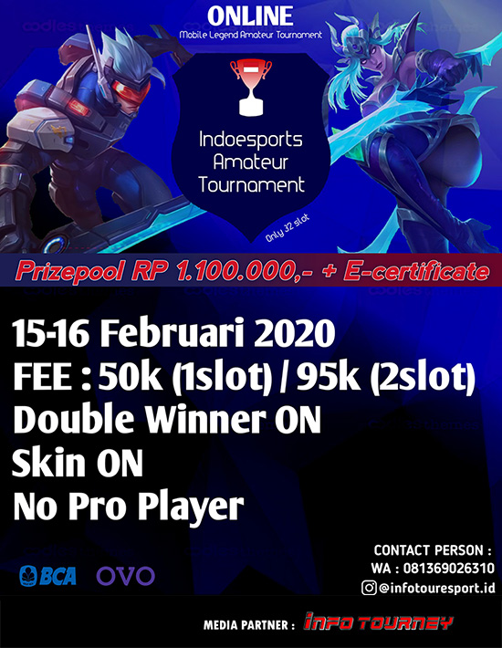 turnamen ml mlbb mole mobile legends februari 2020 indoesports amateur season 1 poster