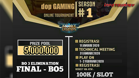 turnamen ml mlbb mole mobile legends januari 2020 dop gaming season 1 logo