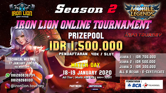 turnamen ml mlbb mole mobile legends januari 2020 iron lion season 2 logo