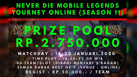 turnamen ml mlbb mole mobile legends januari 2020 never die squad season 11 logo