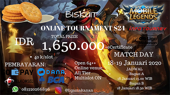 turnamen ml mole mobile legends januari 2020 biskuit season 24 logo