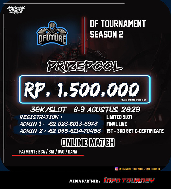 turnamen ml mlbb mole mobile legends agustus 2020 df season 2 poster