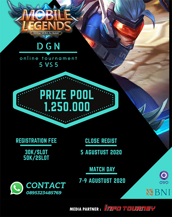 turnamen ml mlbb mole mobile legends agustus 2020 dgn season 1 poster