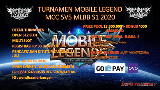 turnamen ml mlbb mole mobile legends agustus 2020 mcc season 1 logo