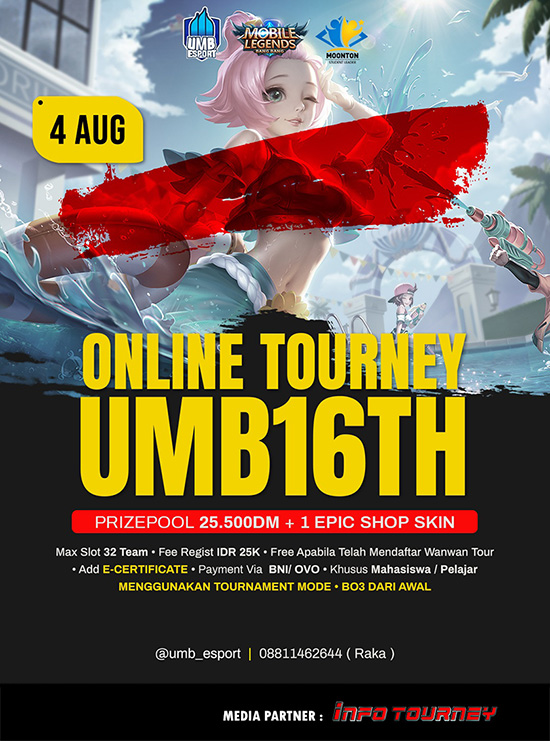 turnamen ml mlbb mole mobile legends agustus 2020 umb esport season 16 poster 1