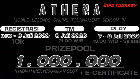 turnamen ml mlbb mole mobile legends juli 2020 athena organizer logo