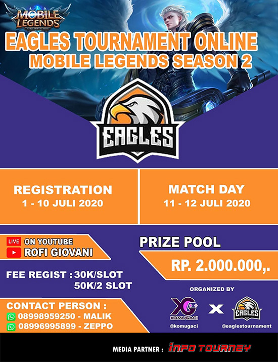 turnamen ml mlbb mole mobile legends juli 2020 eagles season 2 poster