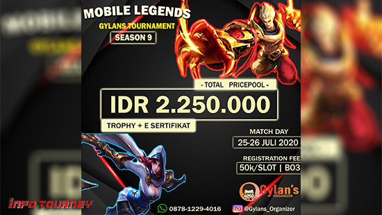 turnamen ml mlbb mole mobile legends juli 2020 gylans season 9 logo