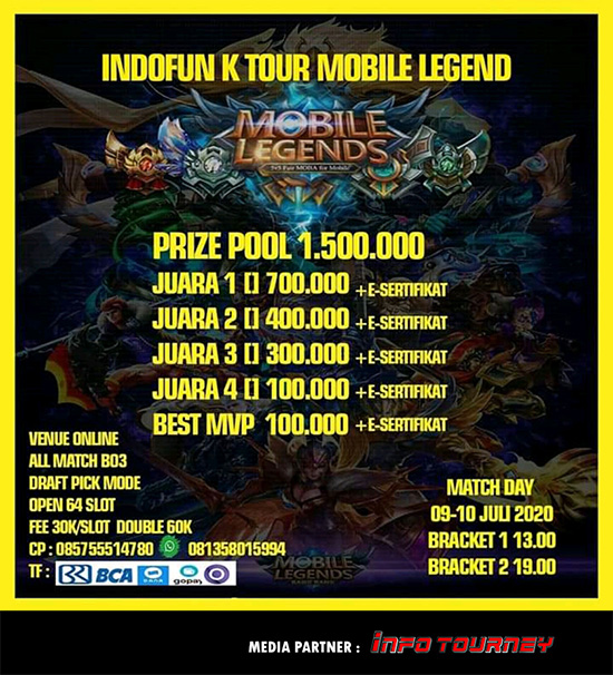 turnamen ml mlbb mole mobile legends juli 2020 indofun k season 1 poster
