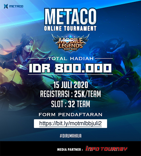 turnamen ml mlbb mole mobile legends juli 2020 metaco juli season 2 poster