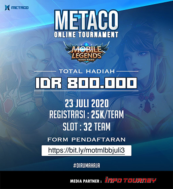 turnamen ml mlbb mole mobile legends juli 2020 metaco juli season 3 poster