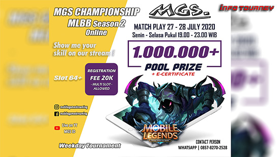 turnamen ml mlbb mole mobile legends juli 2020 mgs championship season 2 logo