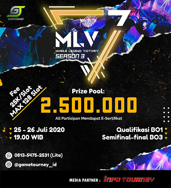 turnamen ml mlbb mole mobile legends juli 2020 mlv season 3 poster