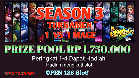 turnamen ml mlbb mole mobile legends juli 2020 noobler season 3 1vs1 mage logo