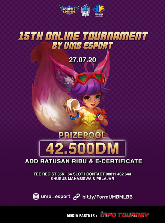 turnamen ml mlbb mole mobile legends juli 2020 umb esport season 15 poster