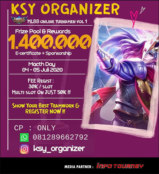 turnamen ml mlbb mole mobile legends juli 2020 ksy season 1 poster