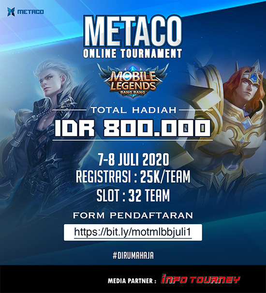 turnamen ml mlbb mole mobile legends juli 2020 metaco juli season 1 poster