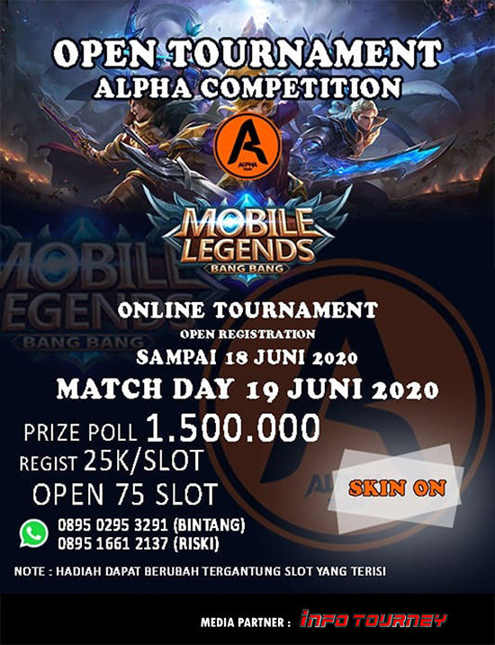 turnamen ml mlbb mole mobile legends juni 2020 alpha competition poster 1