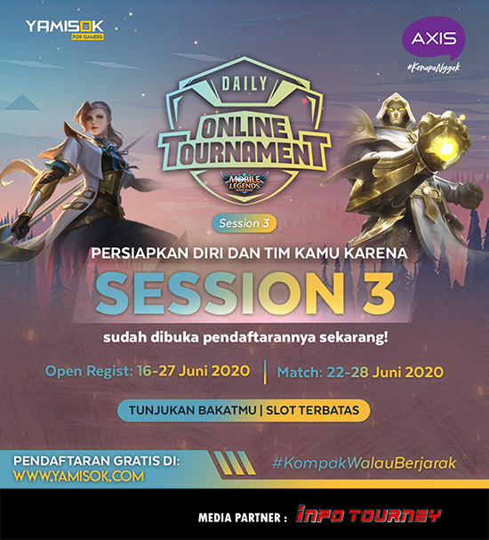 turnamen ml mlbb mole mobile legends juni 2020 axis daily session 3 poster