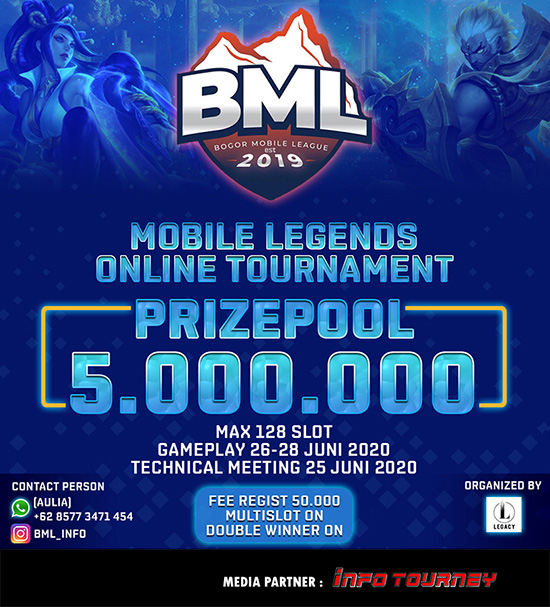 turnamen ml mlbb mole mobile legends juni 2020 bogor mobile league poster
