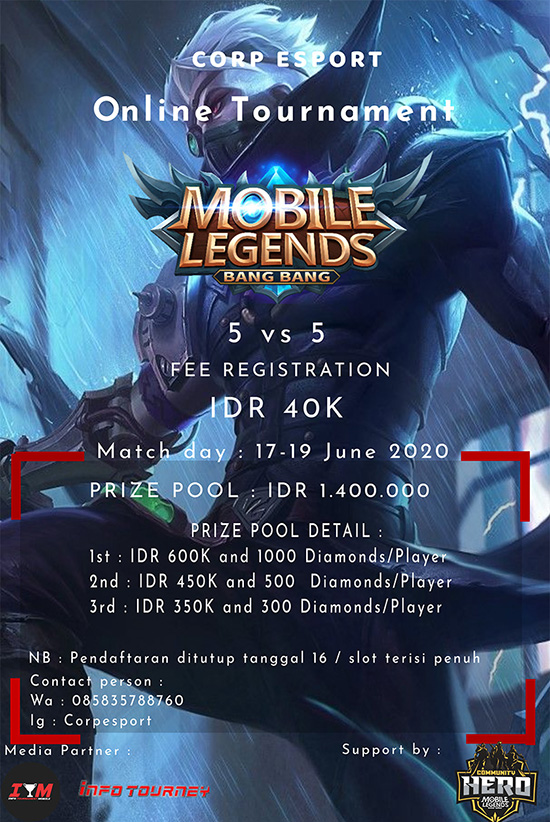 turnamen ml mlbb mole mobile legends juni 2020 corp esport season 3 poster