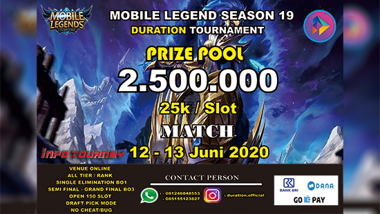 turnamen ml mlbb mole mobile legends juni 2020 duration season 19 logo