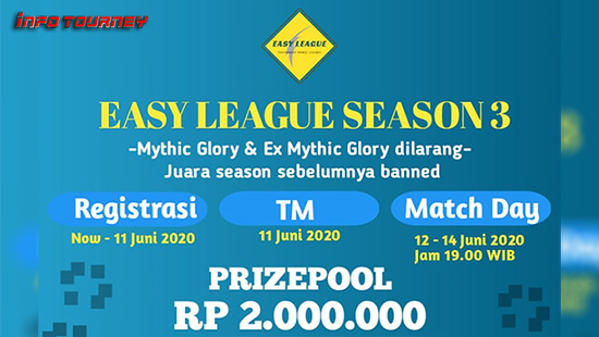 turnamen ml mlbb mole mobile legends juni 2020 easy league season 3 logo