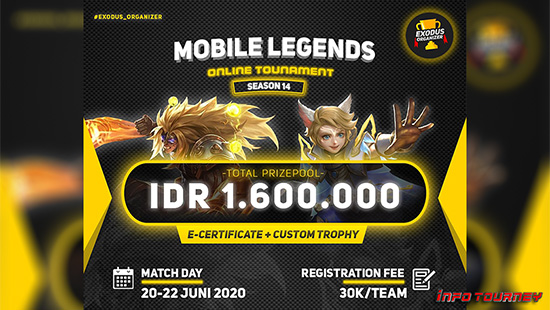 turnamen ml mlbb mole mobile legends juni 2020 exodus organizer season 14 logo