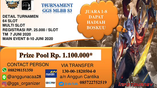 turnamen ml mlbb mole mobile legends juni 2020 ggs organizer season 3 logo