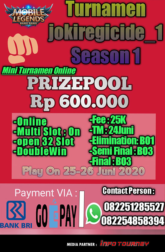 turnamen ml mlbb mole mobile legends juni 2020 joki regicide season 1 poster