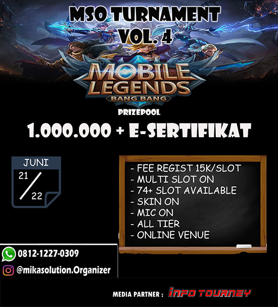 turnamen ml mlbb mole mobile legends juni 2020 mso esports season 1 volume 4 poster