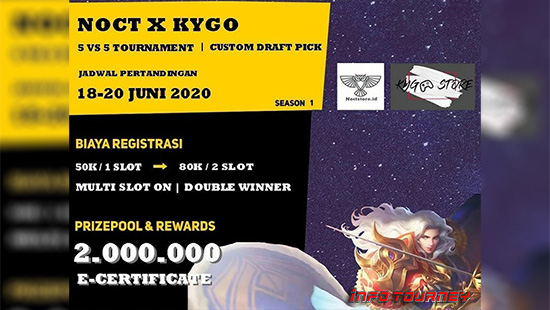 turnamen ml mlbb mole mobile legends juni 2020 noct x kygo season 1 logo