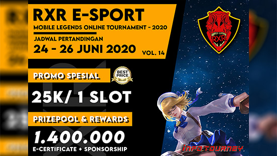 turnamen ml mlbb mole mobile legends juni 2020 rxr esport season 14 logo