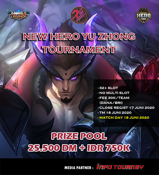 turnamen ml mlbb mole mobile legends juni 2020 xone yu zhong event poster