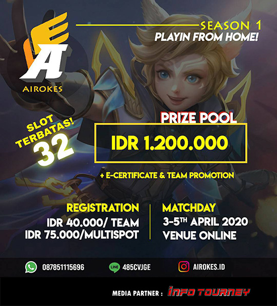 turnamen ml mlbb mole mobile legends april 2020 airokes season 1 poster