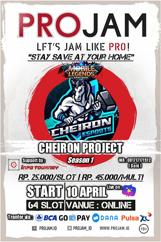 turnamen ml mlbb mole mobile legends april 2020 cheiron project season 1 poster