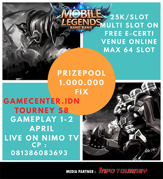 turnamen ml mlbb mole mobile legends april 2020 gamecenter idn season 8 poster