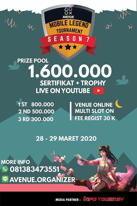 turnamen ml mlbb mole mobile legends maret 2020 avenue organizer season 7 poster