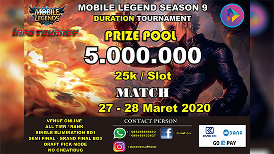 turnamen ml mlbb mole mobile legends maret 2020 duration official season 9 logo