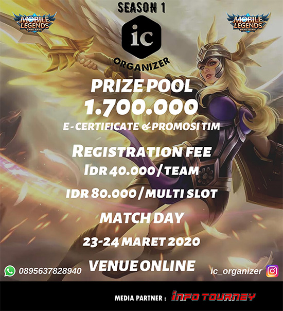 turnamen ml mlbb mole mobile legends maret 2020 ic organizer season 1 poster