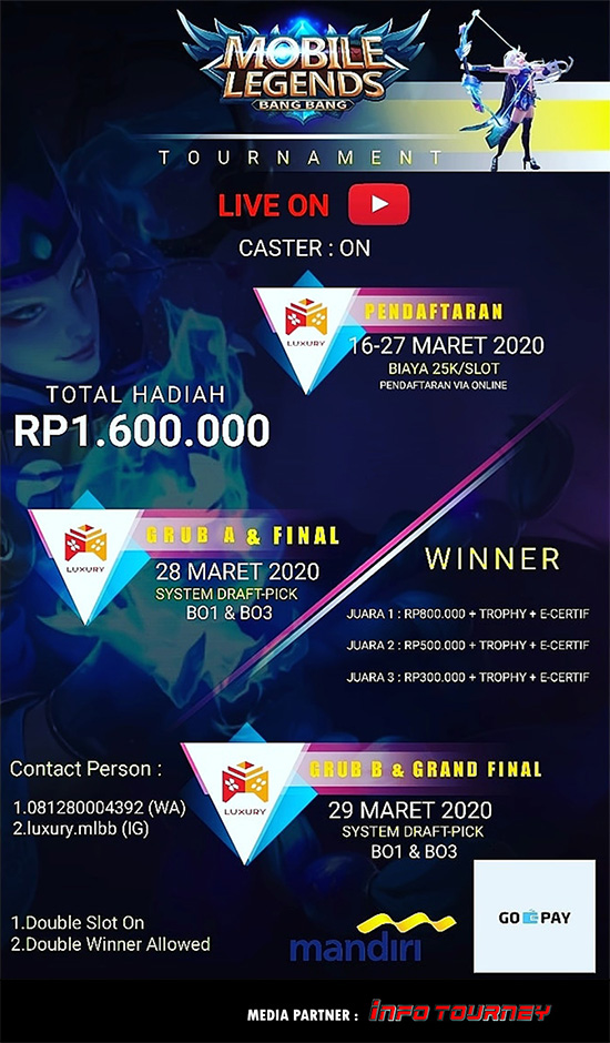 turnamen ml mlbb mole mobile legends maret 2020 luxury season 1 poster