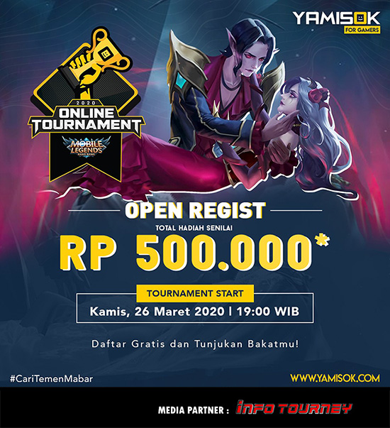 turnamen ml mlbb mole mobile legends maret 2020 yamisok maret poster