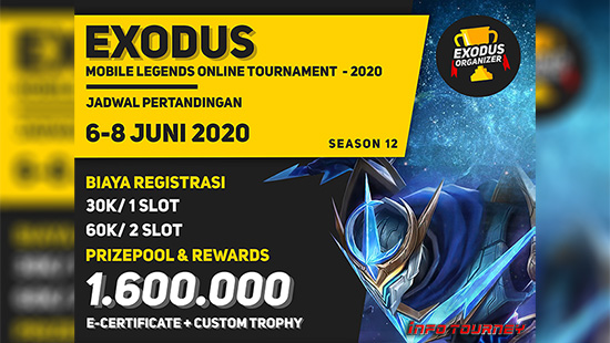 turnamen ml mlbb mole mobile legends juni 2020 exodus season 12 logo